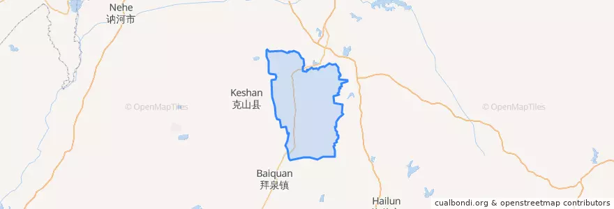 Mapa de ubicacion de 克东县.