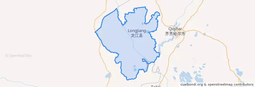 Mapa de ubicacion de 龙江县.
