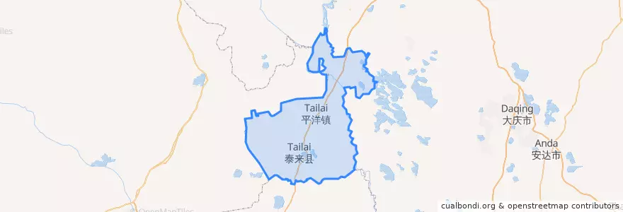 Mapa de ubicacion de 泰来县.