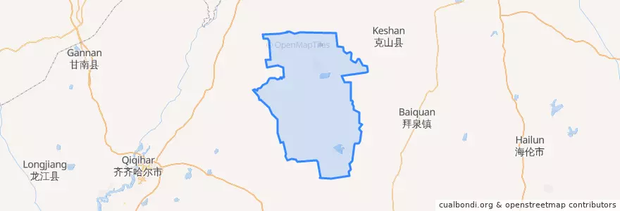 Mapa de ubicacion de 依安县.
