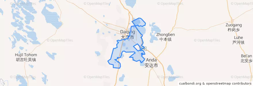 Mapa de ubicacion de 龙凤区.