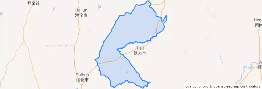 Mapa de ubicacion de 庆安县.