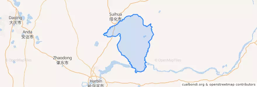 Mapa de ubicacion de Xian de Bayan.
