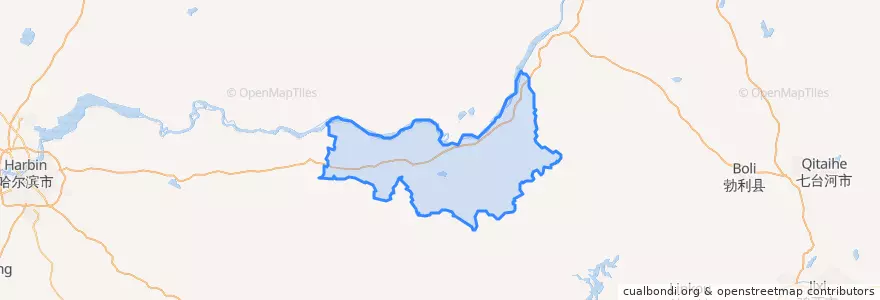 Mapa de ubicacion de 方正県.