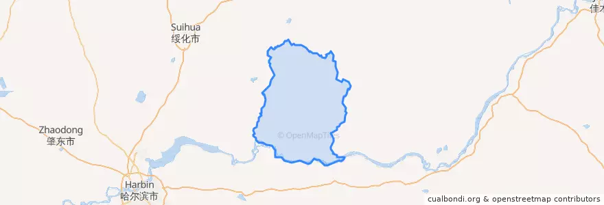 Mapa de ubicacion de Condado de Mulan.