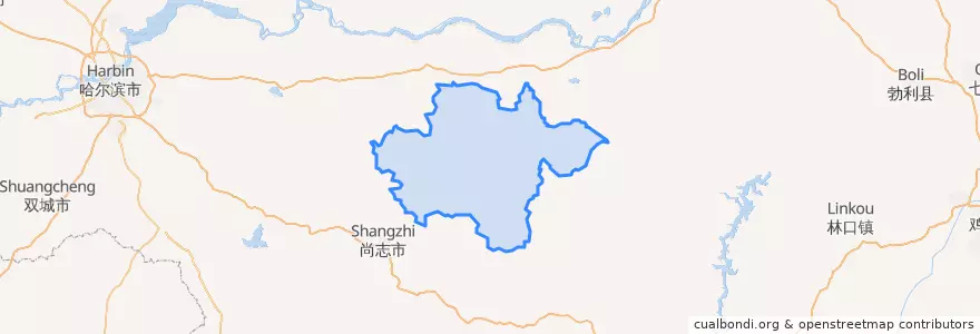 Mapa de ubicacion de 延寿县.