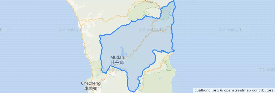 Mapa de ubicacion de 牡丹鄉.