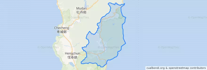 Mapa de ubicacion de 滿州鄉.