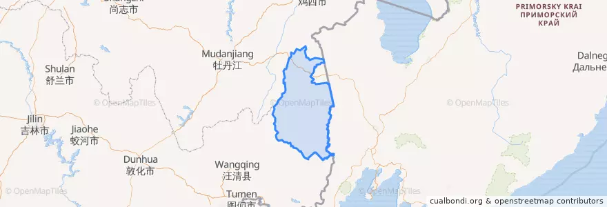 Mapa de ubicacion de 东宁市.