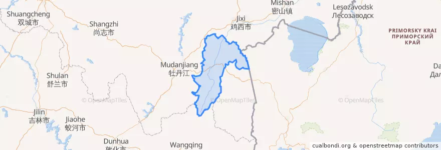 Mapa de ubicacion de 穆棱市.