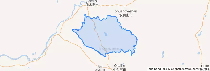 Mapa de ubicacion de 桦南县.