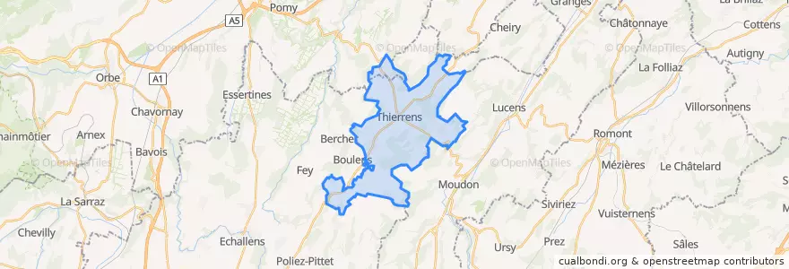 Mapa de ubicacion de Montanaire.