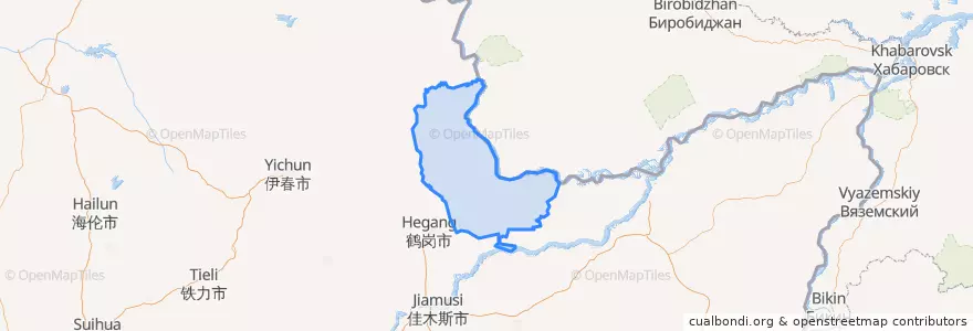 Mapa de ubicacion de 萝北县.