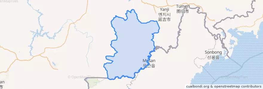 Mapa de ubicacion de 화룡시.