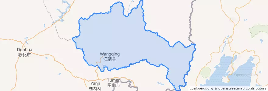 Mapa de ubicacion de 汪清县.