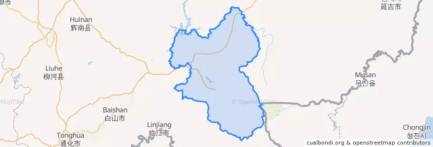 Mapa de ubicacion de 抚松县.