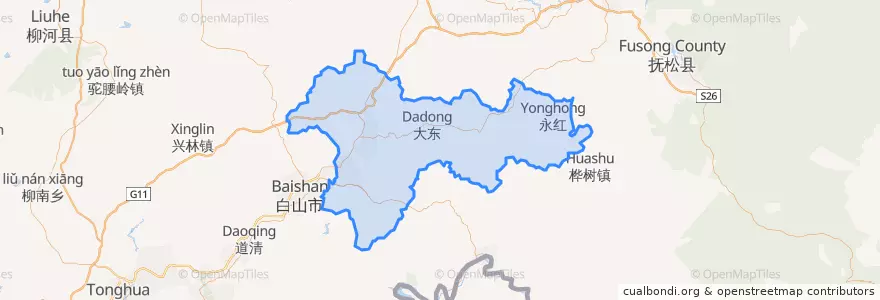 Mapa de ubicacion de 江源区.