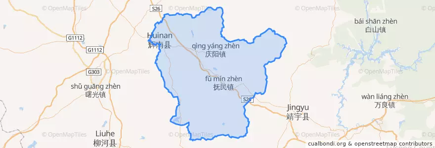 Mapa de ubicacion de 辉南县.