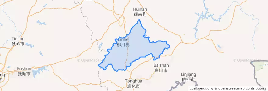 Mapa de ubicacion de 柳河县.