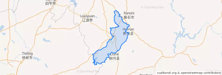 Mapa de ubicacion de 梅河口市.