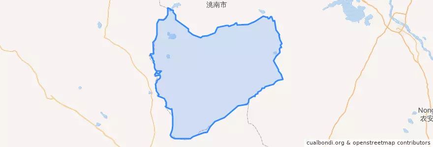 Mapa de ubicacion de Tongyu County.