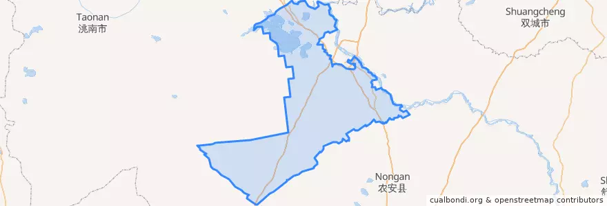 Mapa de ubicacion de 前郭尔罗斯蒙古族自治县.