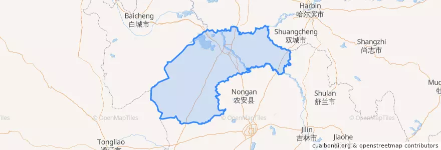 Mapa de ubicacion de Songyuan City.