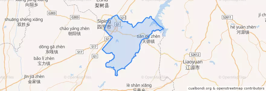 Mapa de ubicacion de Tiedong District.