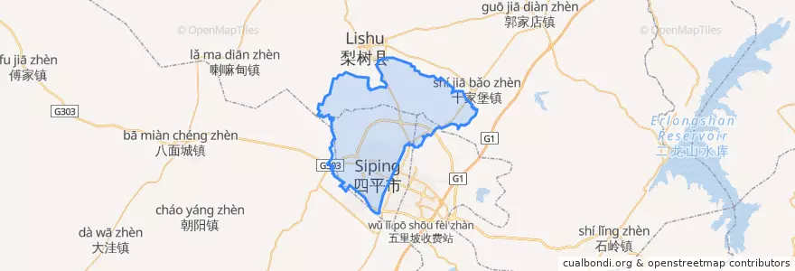 Mapa de ubicacion de Tiexi District.