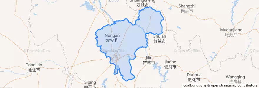Mapa de ubicacion de Changchun City.