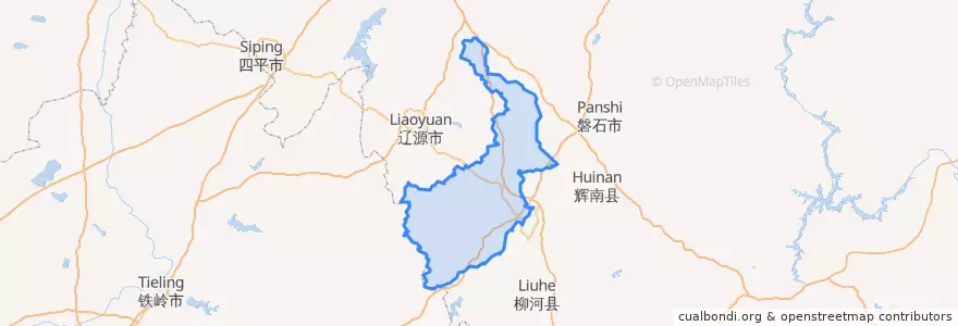 Mapa de ubicacion de Dongfeng County.