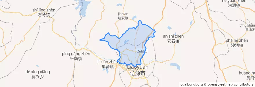Mapa de ubicacion de 西安区.
