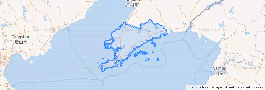 Mapa de ubicacion de 다롄 시.