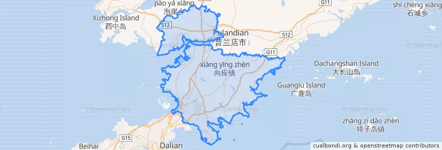 Mapa de ubicacion de 金州区.