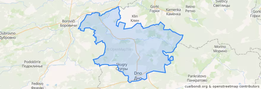 Mapa de ubicacion de городское поселение Дно.