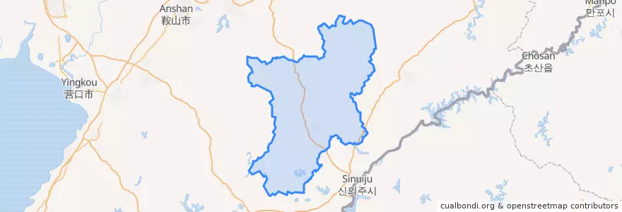 Mapa de ubicacion de Fengcheng City.