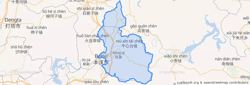 Mapa de ubicacion de 明山区.