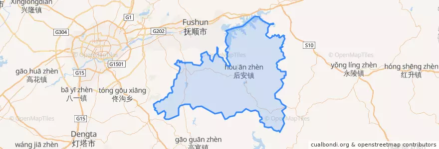 Mapa de ubicacion de 抚顺县.