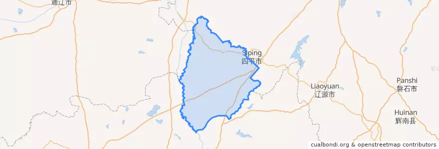 Mapa de ubicacion de 昌图县.