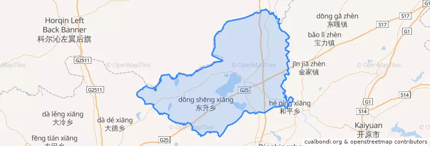 Mapa de ubicacion de 康平县.
