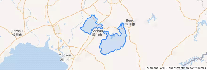 Mapa de ubicacion de 辽阳县.