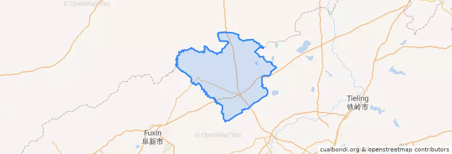 Mapa de ubicacion de 彰武县.