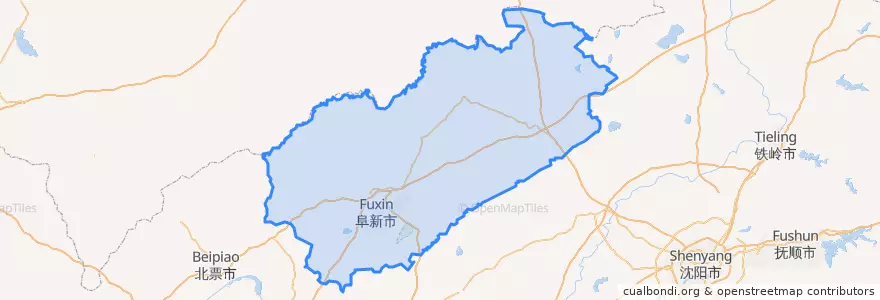 Mapa de ubicacion de Фусинь.