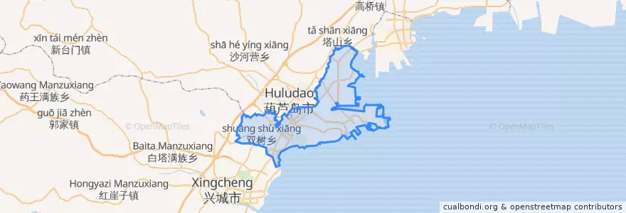 Mapa de ubicacion de 竜港区.