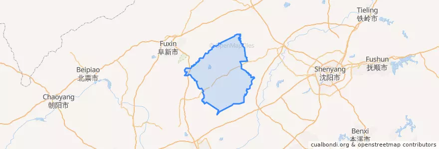 Mapa de ubicacion de Heishan County.