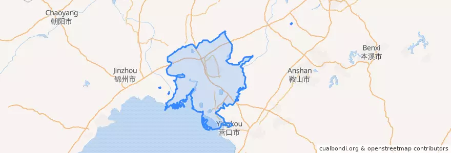 Mapa de ubicacion de 盤錦市.