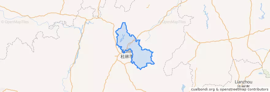 Mapa de ubicacion de 灵川县.