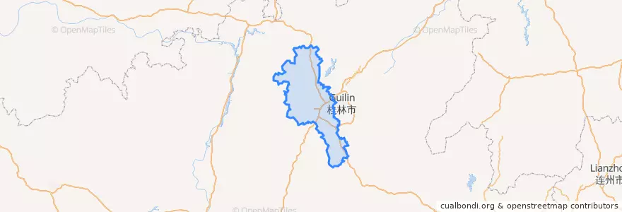 Mapa de ubicacion de Lingui District.