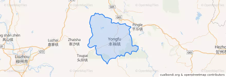 Mapa de ubicacion de 荔浦市.