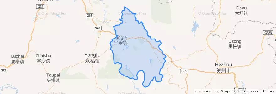 Mapa de ubicacion de 平乐县.